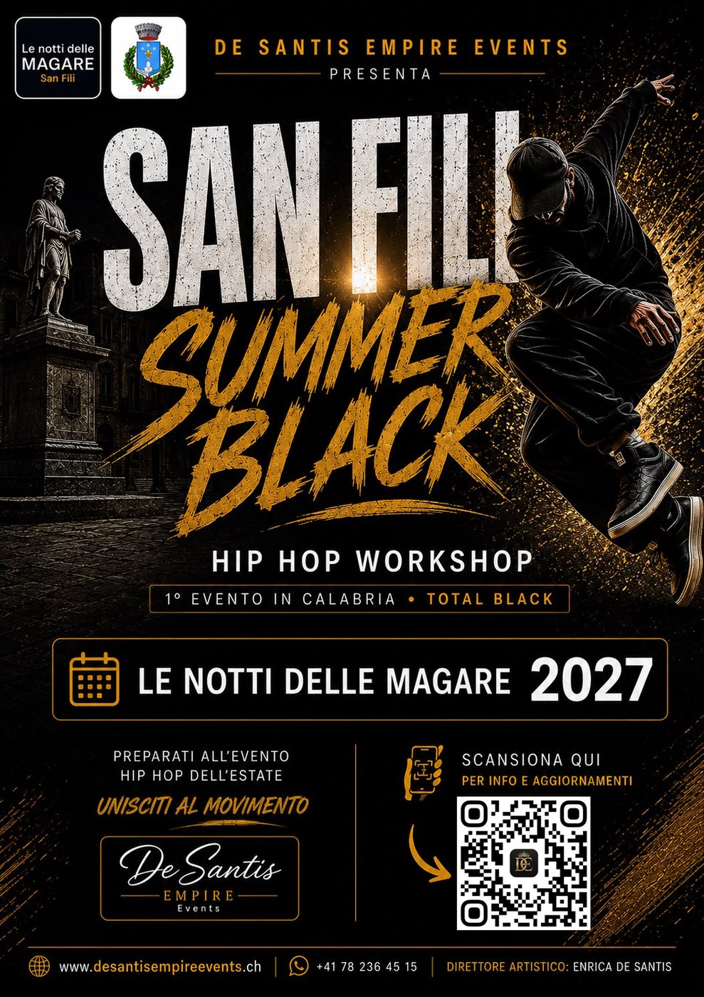 Volantino San Fili Summer Black Hip Hop Workshop